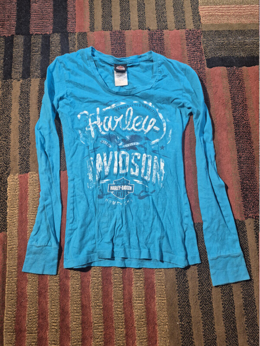 Harley-Davidson Thiel's Wheels Shirt Women's XS Turquoise